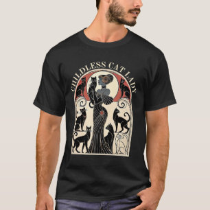 Childless Cat Ladies Cat Karma Retro Funny  T-Shirt