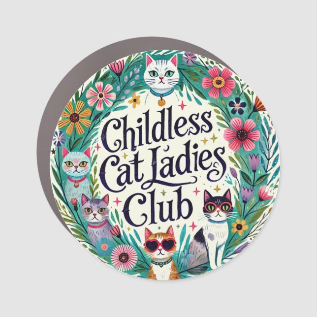 Childless Cat Ladies Club                          Car Magnet (Front)