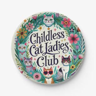 Childless Cat Ladies Club Paper Plates
