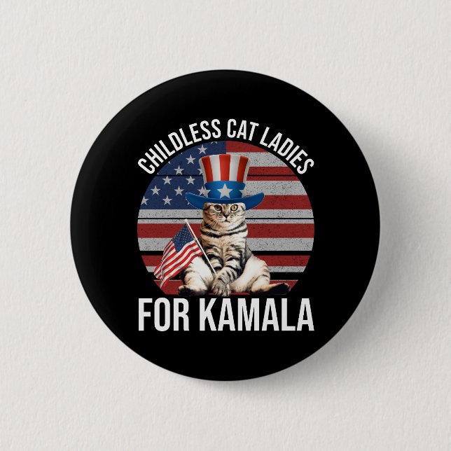 Childless Cat Ladies For Kamala Button (Front)