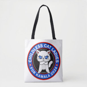 Childless Cat Ladies For Kamala Democrats US 2024 Tote Bag