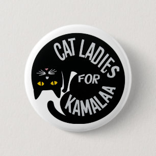 Childless Cat Ladies for Kamala harris 2024 Button