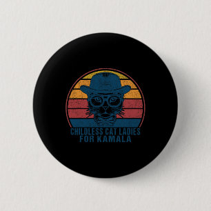Childless Cat Ladies For Kamala Harris 2024 Electi Button