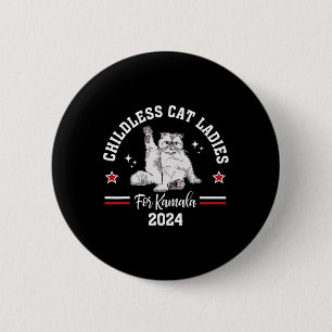 Childless Cat Ladies For Kamala Harris 2024 Electi Button