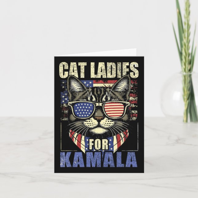 Childless Cat Ladies For Kamala Harris 2024 Electi Card (Front)