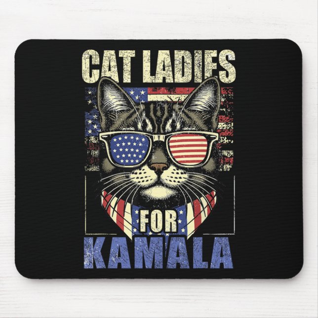 Childless Cat Ladies For Kamala Harris 2024 Electi Mouse Pad (Front)