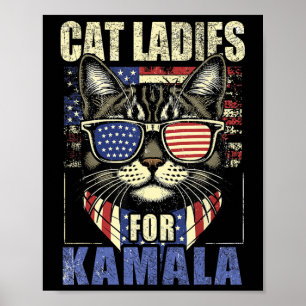 Childless Cat Ladies For Kamala Harris 2024 Electi Poster