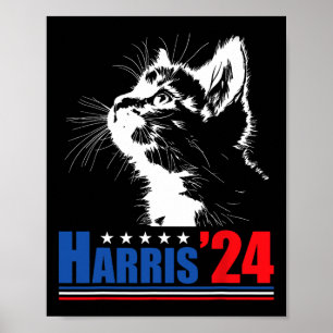 Childless Cat Ladies For Kamala Harris 24 Usa Elec Poster