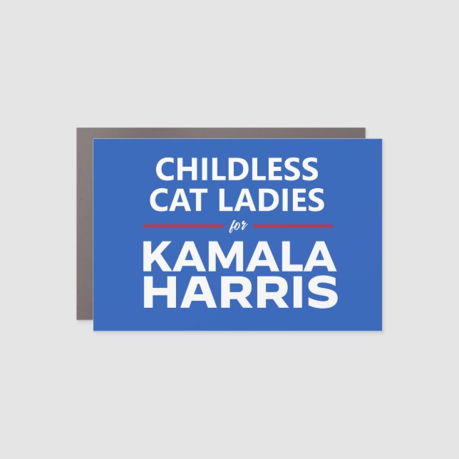 Childless Cat Ladies for Kamala Harris Car Magnet (Front)
