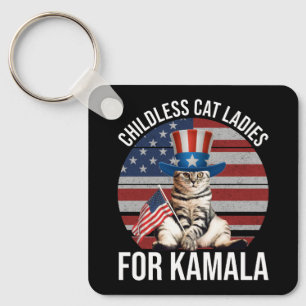 Childless Cat Ladies For Kamala Keychain