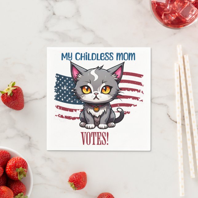 Childless Cat Ladies Pro Democracy Napkins (Insitu)