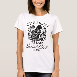 Childless Cat Ladies Social Club Meme Cat Kamala-h T-Shirt