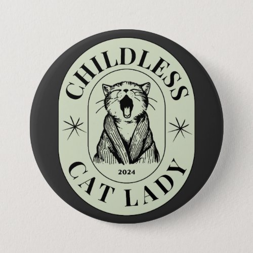 Childless Cat Ladies Vote Blue Democrats US 2024 Button