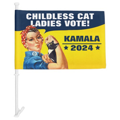 Childless Cat Ladies Vote Car Flag