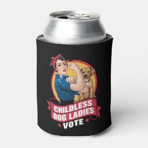 Childless Cat Ladies Vote Dog The Riveter Dog Can Cooler