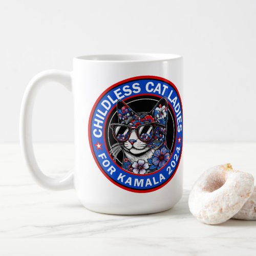 Childless Cat Ladies Vote Kamala US 2024 Dems  Coffee Mug