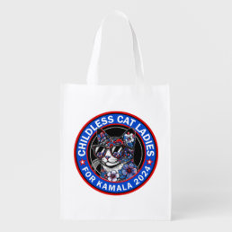 Childless Cat Ladies Vote Kamala US 2024 Dems  Grocery Bag