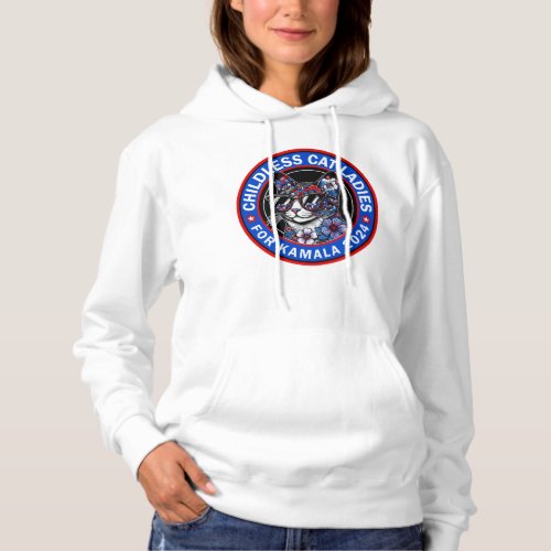 Childless Cat Ladies Vote Kamala US 2024 Dems  Hoodie