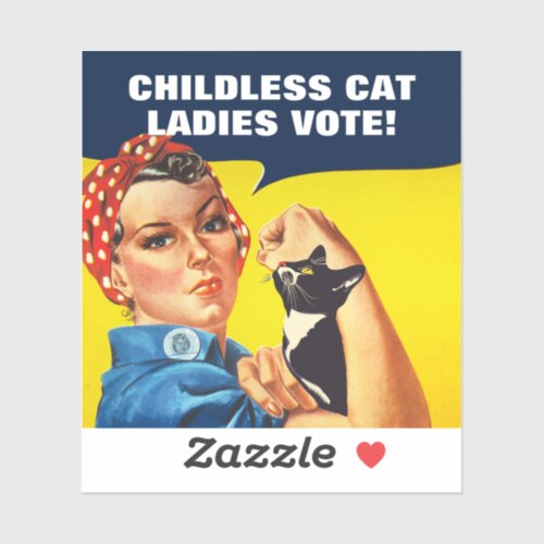 Childless Cat Ladies Vote Sticker