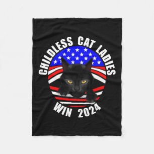 Childless Cat Ladies Win 2024 Fleece Blanket
