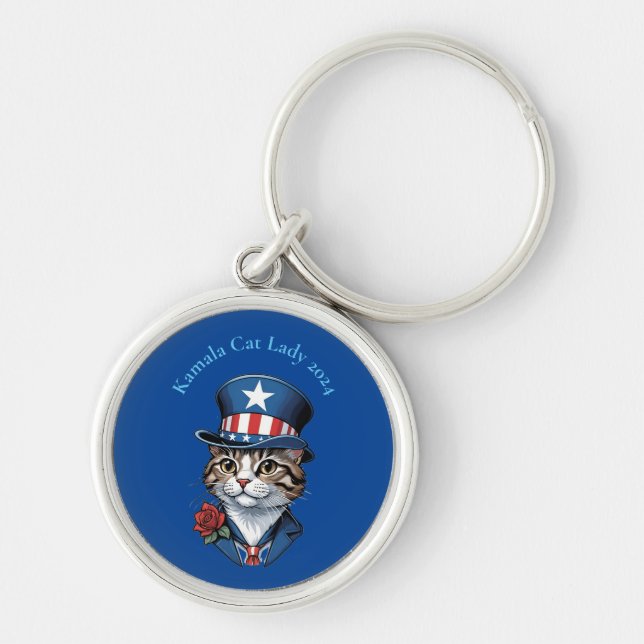 Childless Cat Lady 2024 Thunder_Cove Keychain (Front)