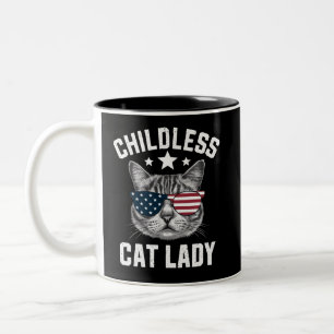Childless Cat Lady 2024 Two-Tone Coffee Mug