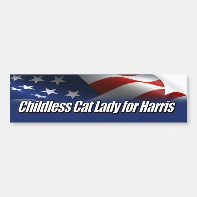 Childless Cat Lady Bumper Sticker (Front)