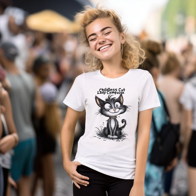 Childless Cat Lady Campaign Tri-Blend Shirt (Creator Uploaded)