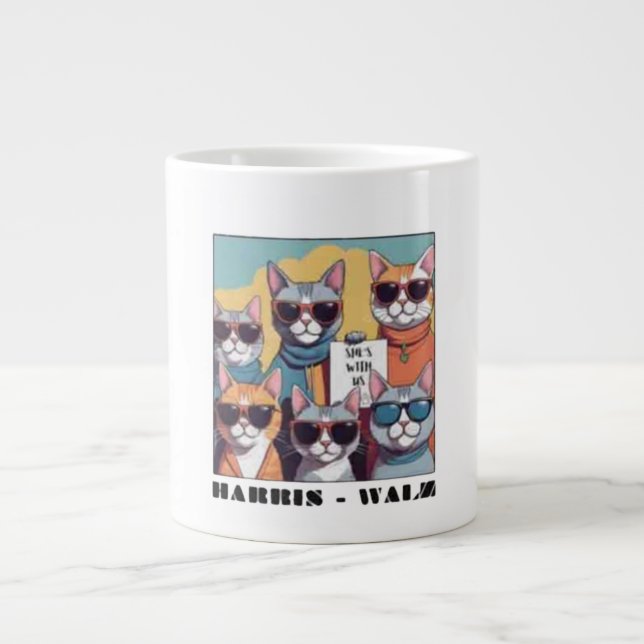 Childless cat lady childless cat ladies for Kamal Giant Coffee Mug (Front)