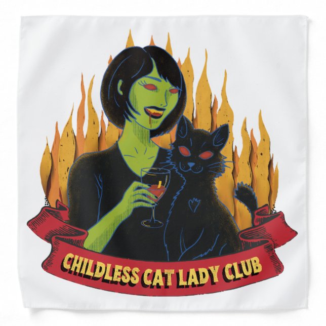 Childless Cat Lady Club - Bandana (Front)