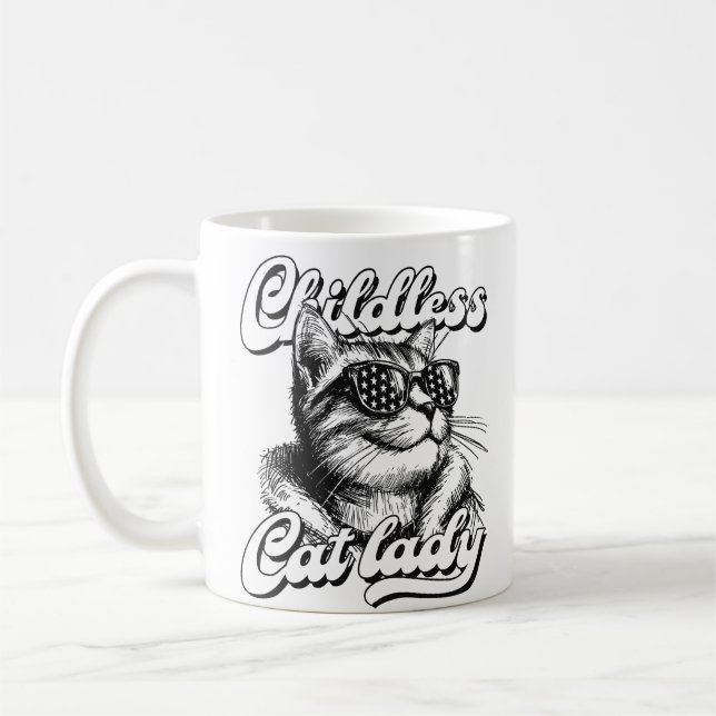 childless cat lady coffee mug (Left)