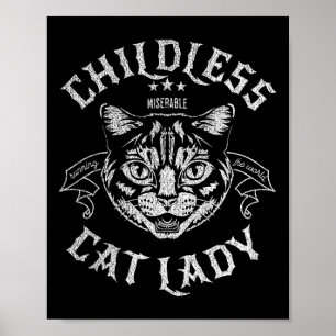 Childless Cat Lady Feminist Voting Poster
