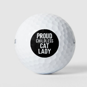 Childless Cat Lady for Cat Mom Women Cat Lady Golf Balls