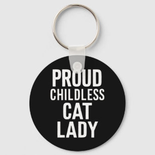 Childless Cat Lady for Cat Mom Women Cat Lady Keychain