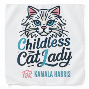 Childless cat lady for Kamala Harris Bandana