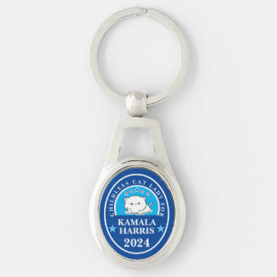 Childless Cat Lady for Kamala Harris Keychain