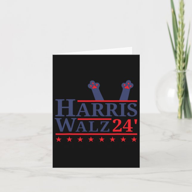 Childless Cat Lady For Kamala Harris Tim Wheimer 2 Card (Front)