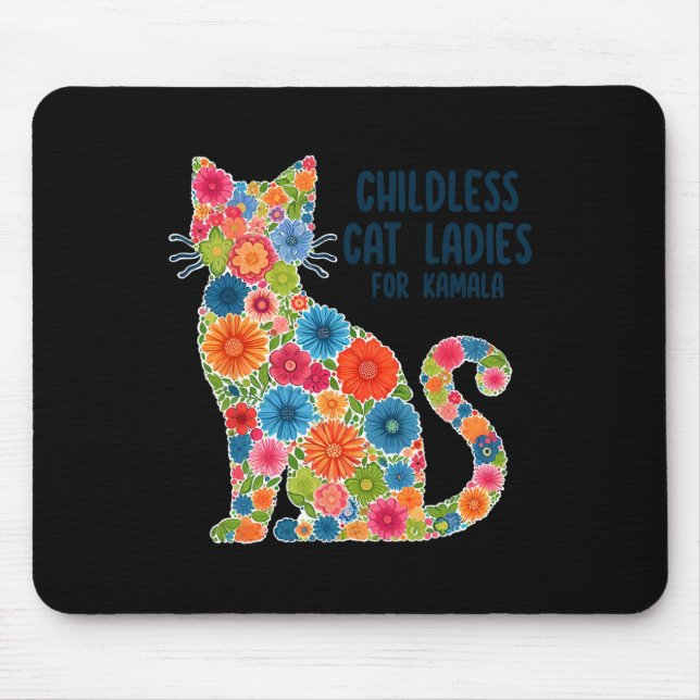 Childless Cat Lady For Kamala  Mouse Pad (Front)