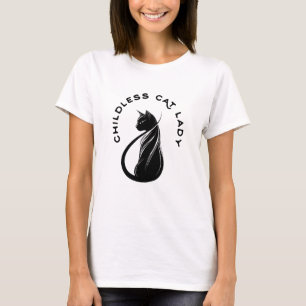 childless cat lady funny T shirt