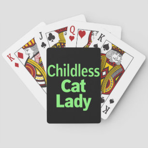 Childless Cat Lady Funny Vote 2024 Poker Cards