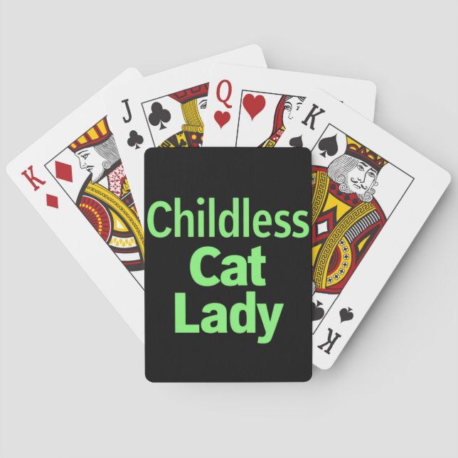 Childless Cat Lady Funny Vote 2024 Poker Cards (Back)