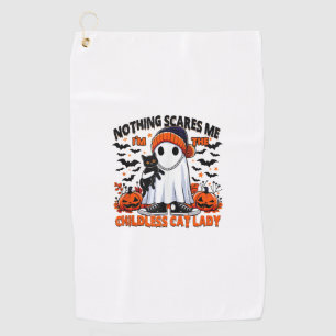 Childless Cat Lady Halloween Spooky Ghost Costume Golf Towel