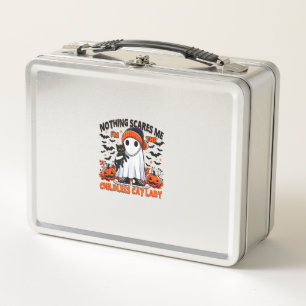 Childless Cat Lady Halloween Spooky Ghost Costume  Metal Lunch Box