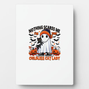 Childless Cat Lady Halloween Spooky Ghost Costume  Plaque