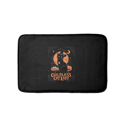 Childless Cat Lady Halloween Spooky Witch Election Bath Mat