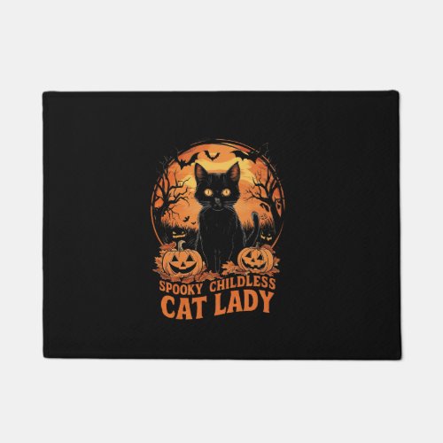 Childless Cat Lady Halloween Spooky Witch Election Doormat