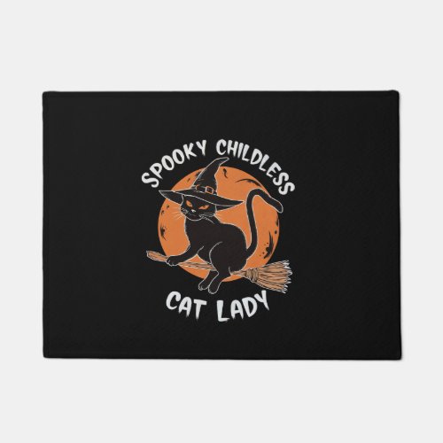 Childless Cat Lady Halloween Spooky Witch Election Doormat