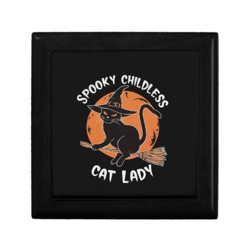 Childless Cat Lady Halloween Spooky Witch Election Gift Box