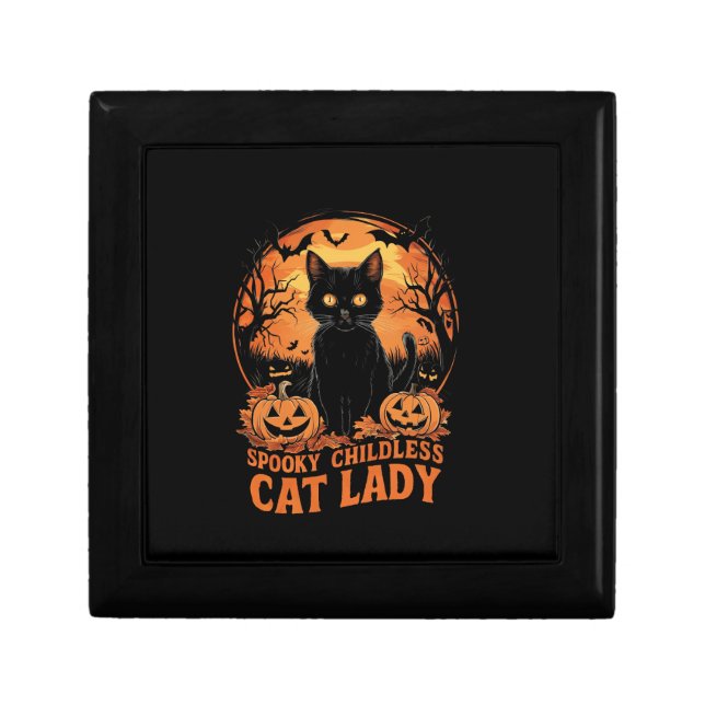 Childless Cat Lady Halloween Spooky Witch Election Gift Box (Front)