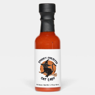 Childless Cat Lady Halloween Spooky Witch Election Hot Sauces